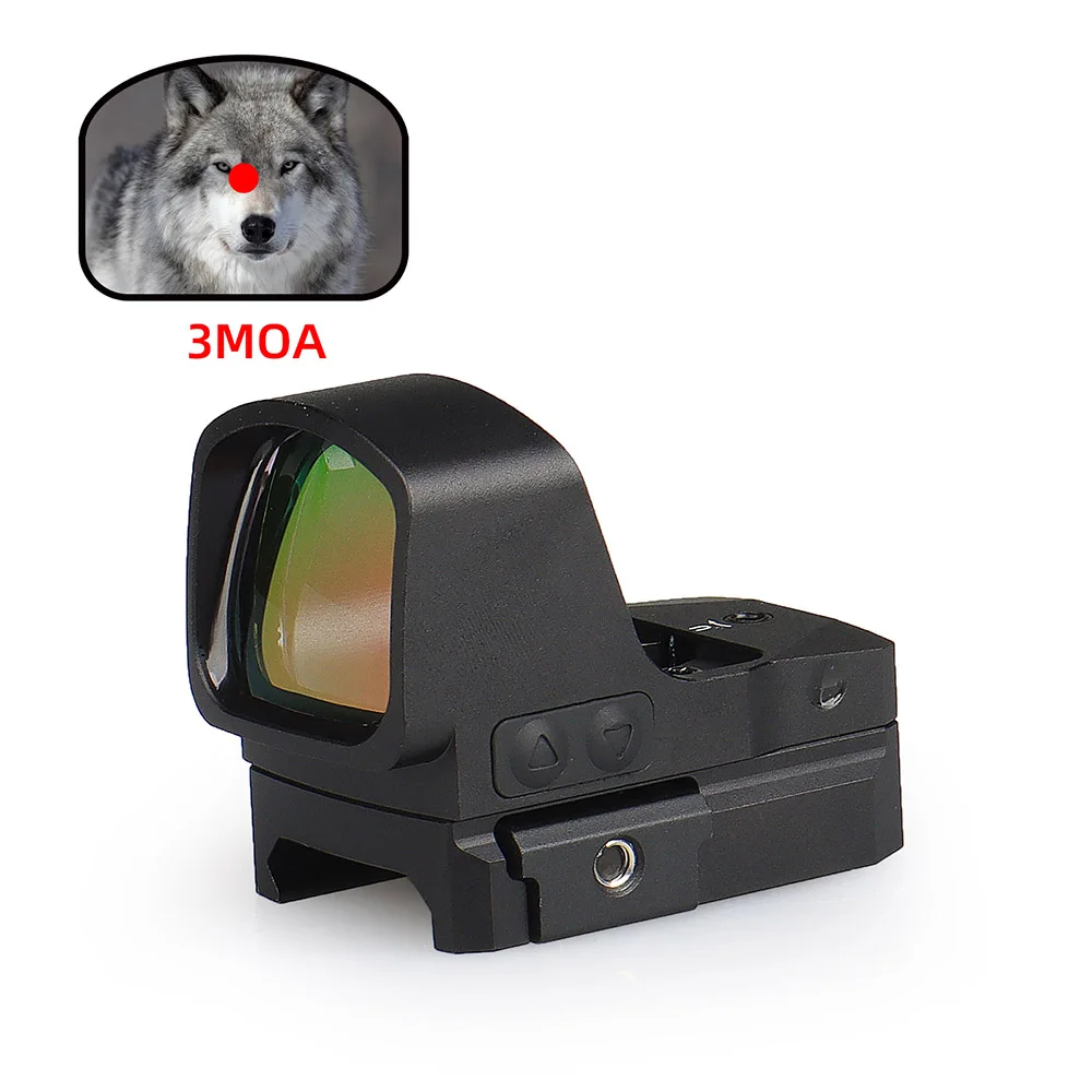 

PPT 1x 3MOA Red Dot Sight Reflex Riflescope Hunting Scope With RMR Mount Rail Co-Witness Holographic AR15 HK2-0139