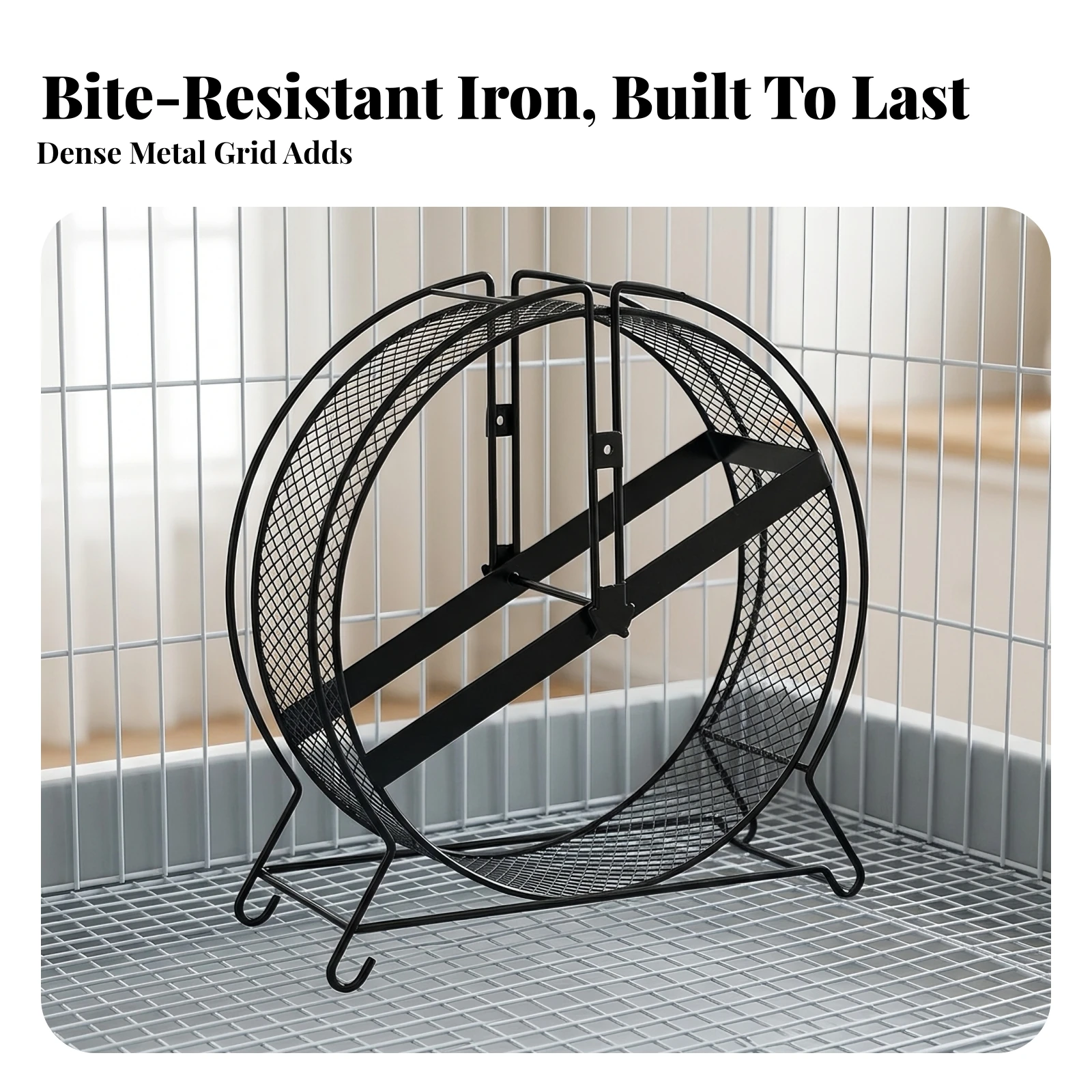 Hamster Wheel Safe Metal Running Wheel Pet Supply Low-Noise Heavy-Duty for Hamsters