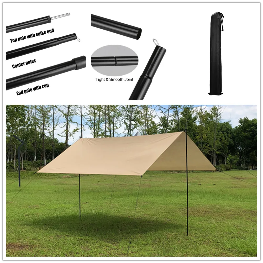 Zelts tangen Strand Baldachin Plane Stahls tangen für Camping Markise Angeln Sonnenschutz Hinterhof Outdoor Schatten tragbare Stütz stab – Detail 2
