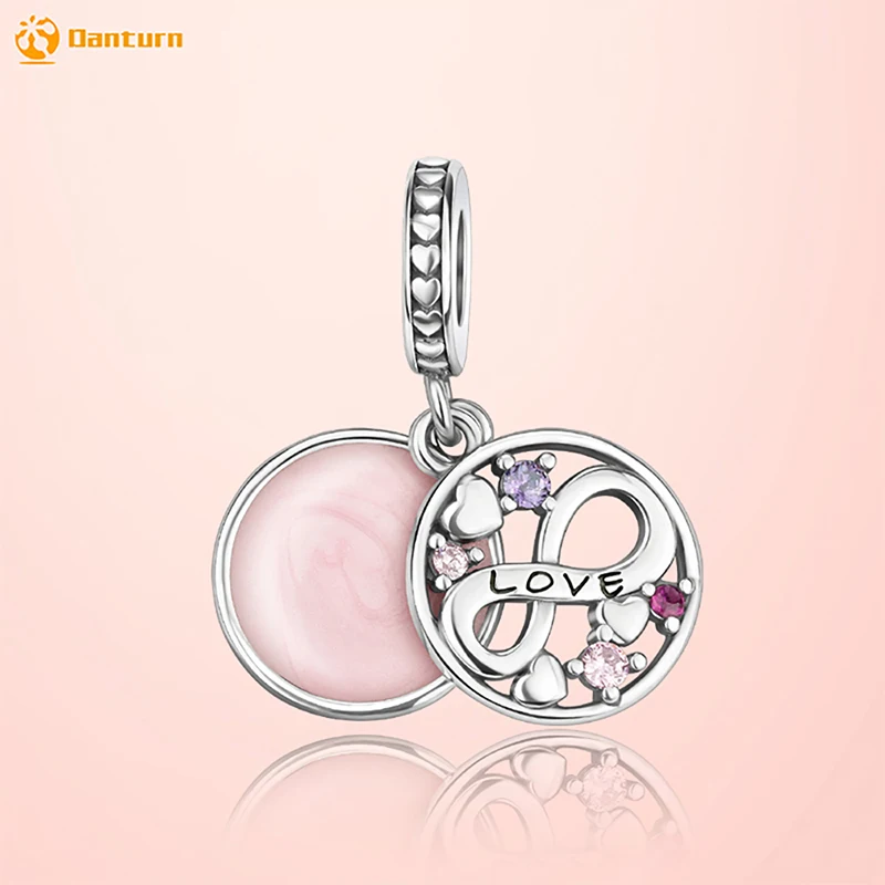 

Danturn 925 Sterling Silver Original Beads Infinite Love Dangle Charm fit Snake Chain Bracelet Fashion Women Jewelry Making