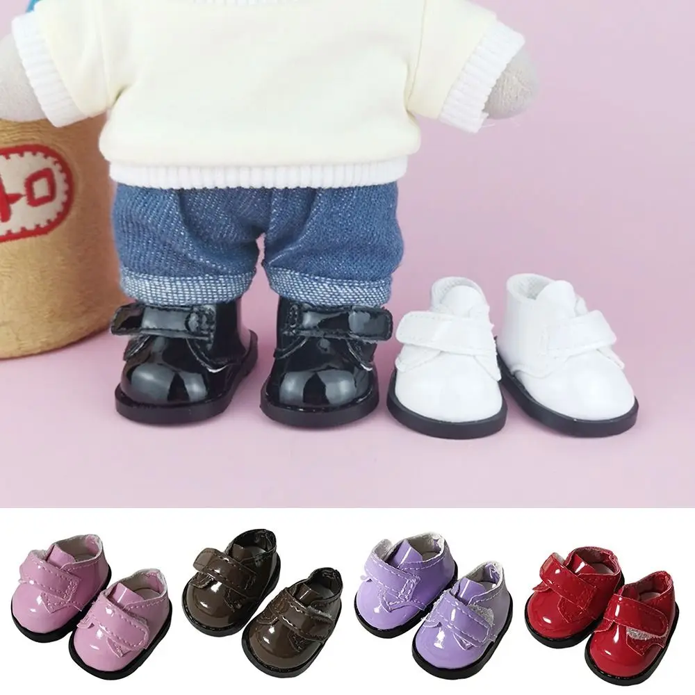 

3.8CM For 17CM Labubu Doll Shoes Leather Material Multiple Styles Leather Shoes Dressing Replacement Hand-made Doll Shoes