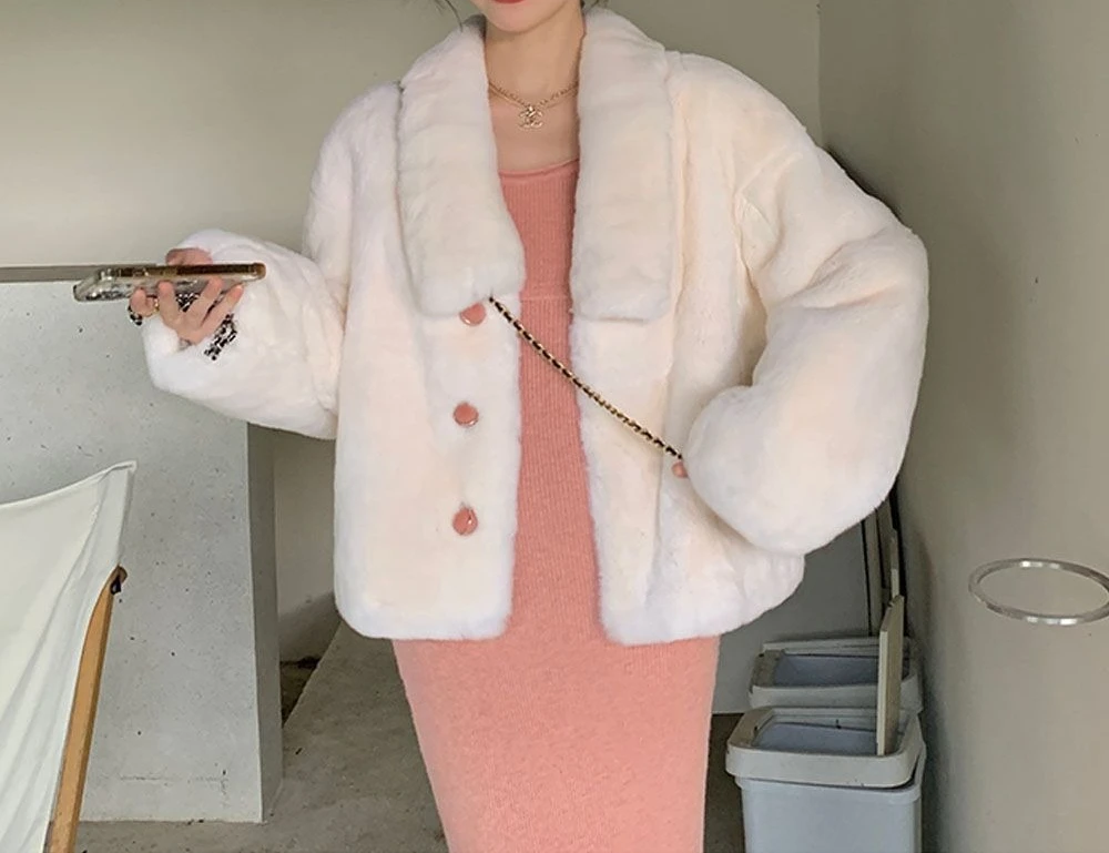 2025 New Fur Coat Women's Autumn and Winter Thick Loose Single Breasted Casual Fashion Coat