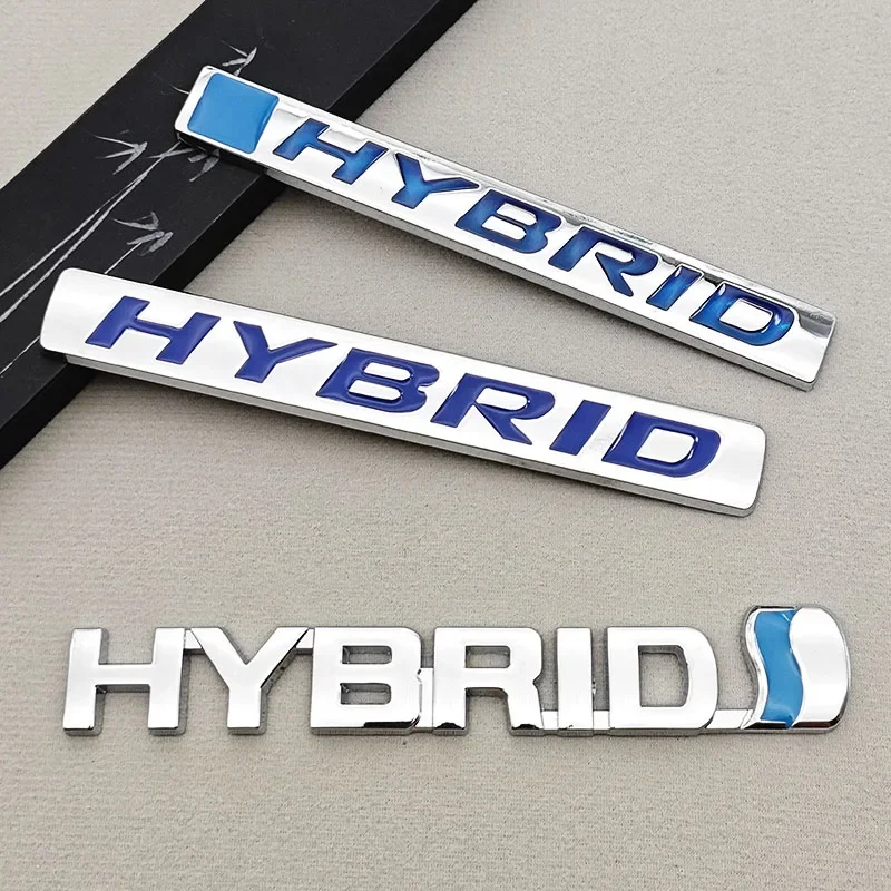 3D Metal Car Sticker Logo HYBRID Fender Side Rear Trunk Badge Emblem For Toyota RAV4 Prius Camry Accord Sienna Auto Accessories