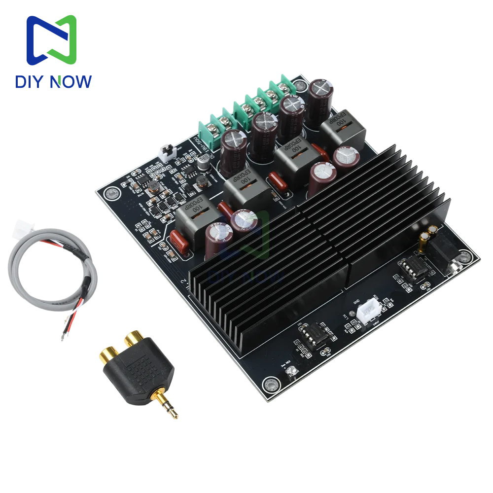 600W+600W Stereo Dual-Channel Power Amplifier Board DC 19-50V HIFI Dual-Core TPA3255 Amplifier Module