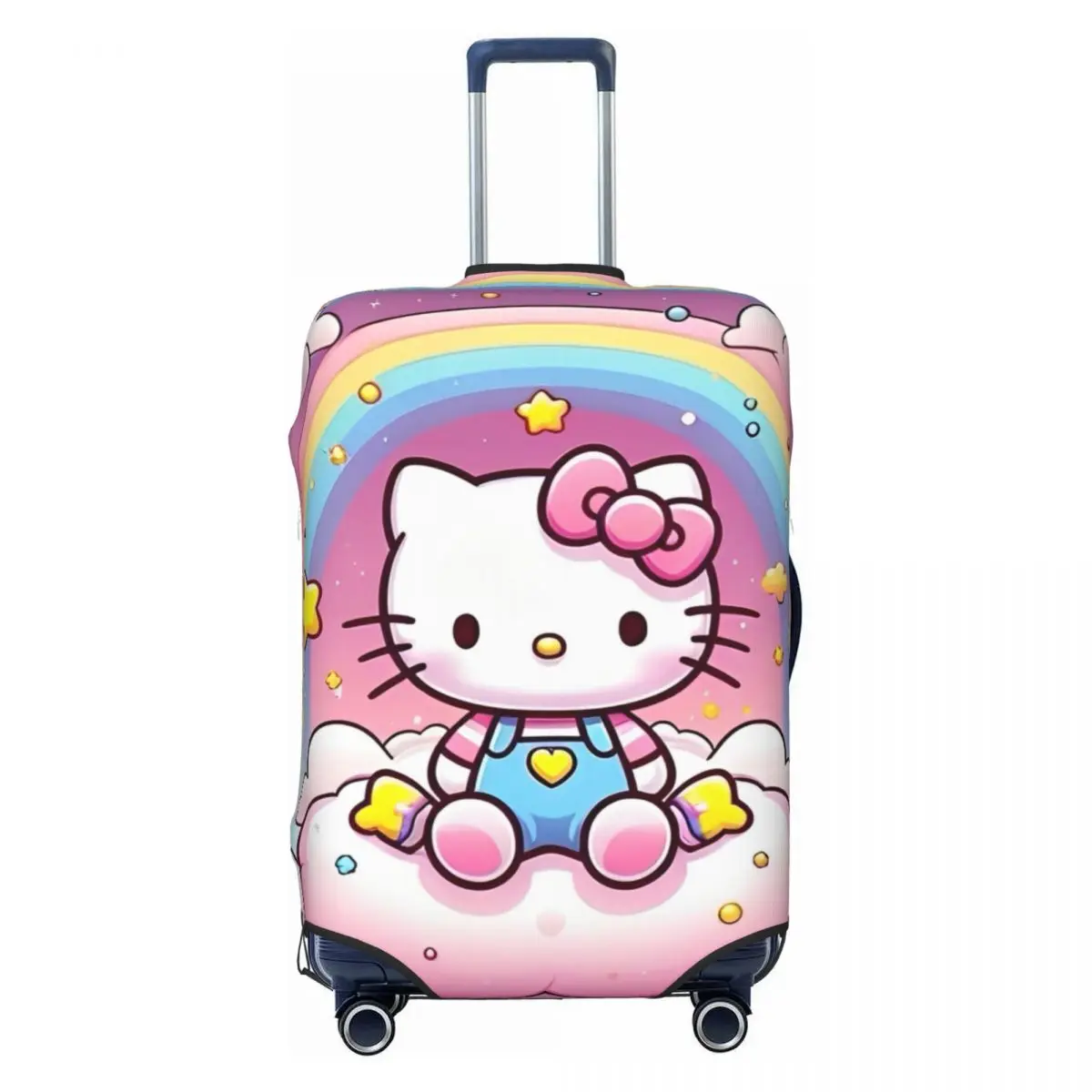 

Custom Hello Kitty Travel Luggage Cover Elastic Pink Kawaii Cartoon Classical Printing Suitcase Cover Protector Fit 18-32 Inch