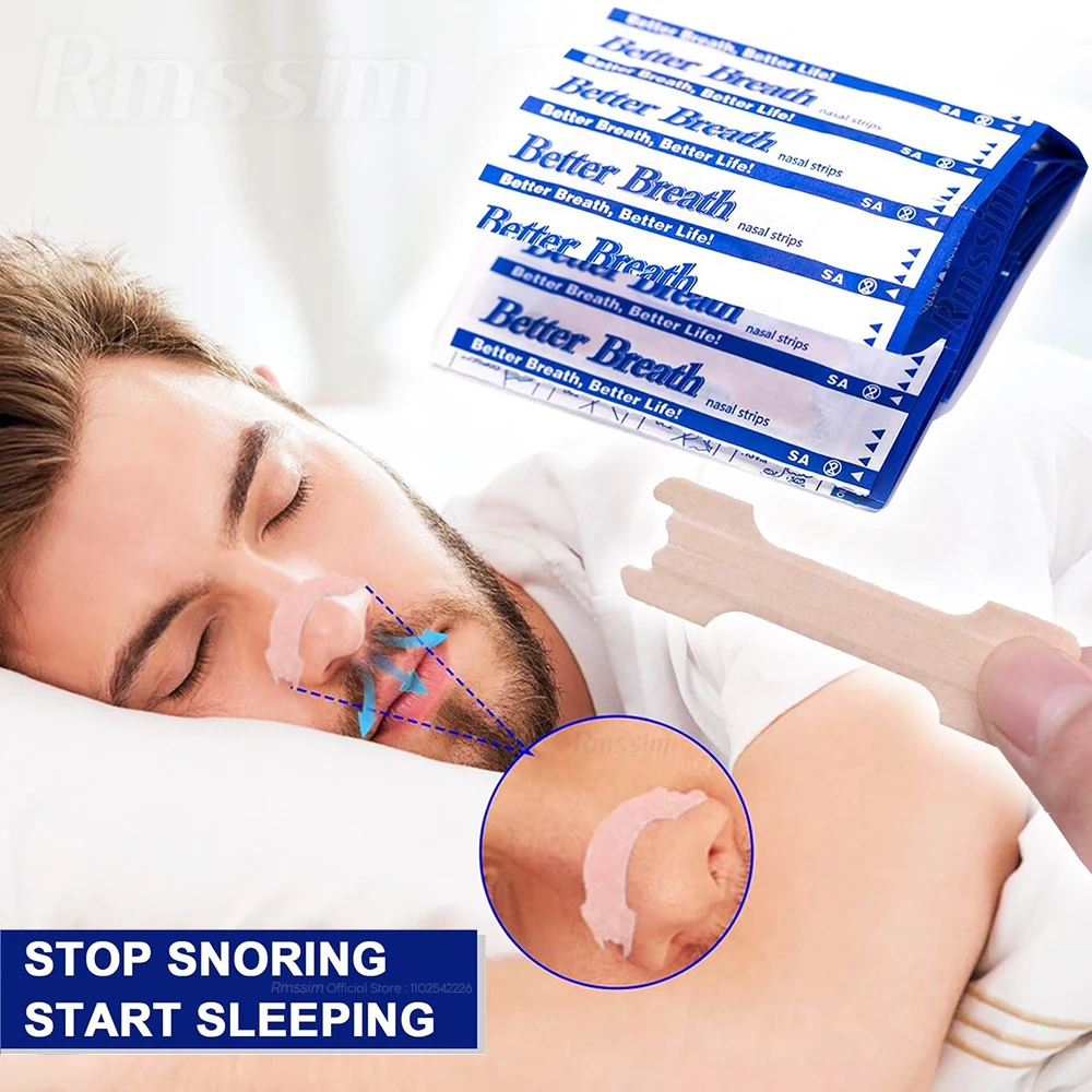 

10/50/100/200pcs Breath Nasal Strips Right Way Stop Snoring Anti Snore Nose Strip Easier Better Breathing Good Sleeping Patches