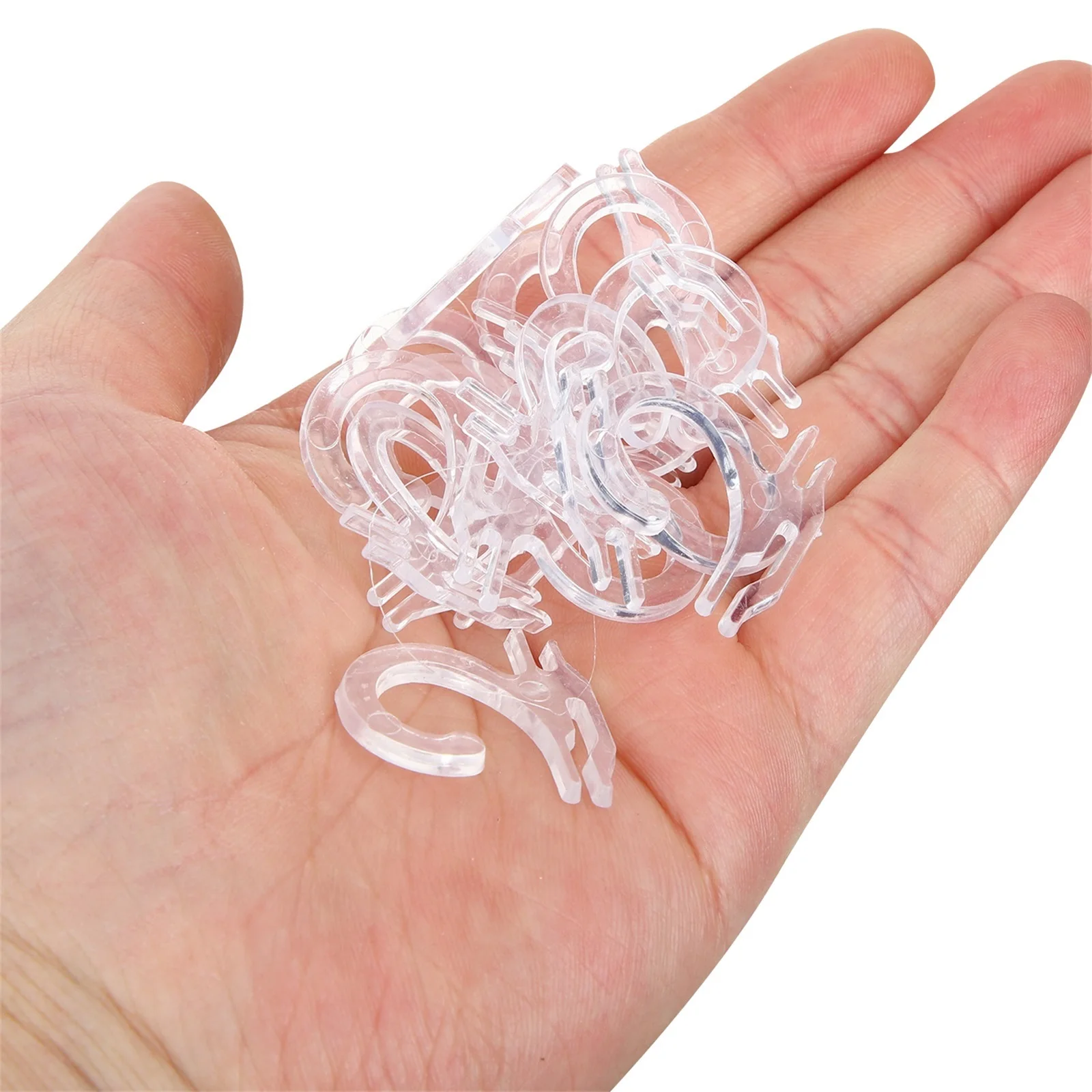 

300pcs Transparent Hooks Sock Hanger For Retail Display Sock Packaging Lightweight Plastic Stocking Hanging Organizer Retail