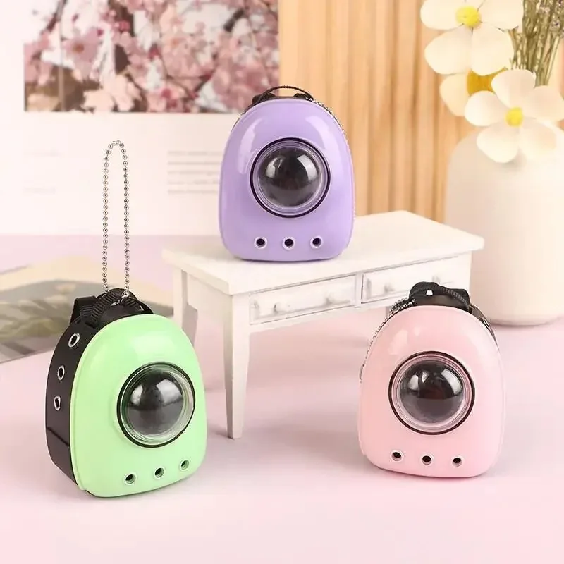Simulation Mini Pet Cat Space Backpack Scene Jewelry Doll Accessories DIY Doll Toys Doll House for labubu outfits 1:12