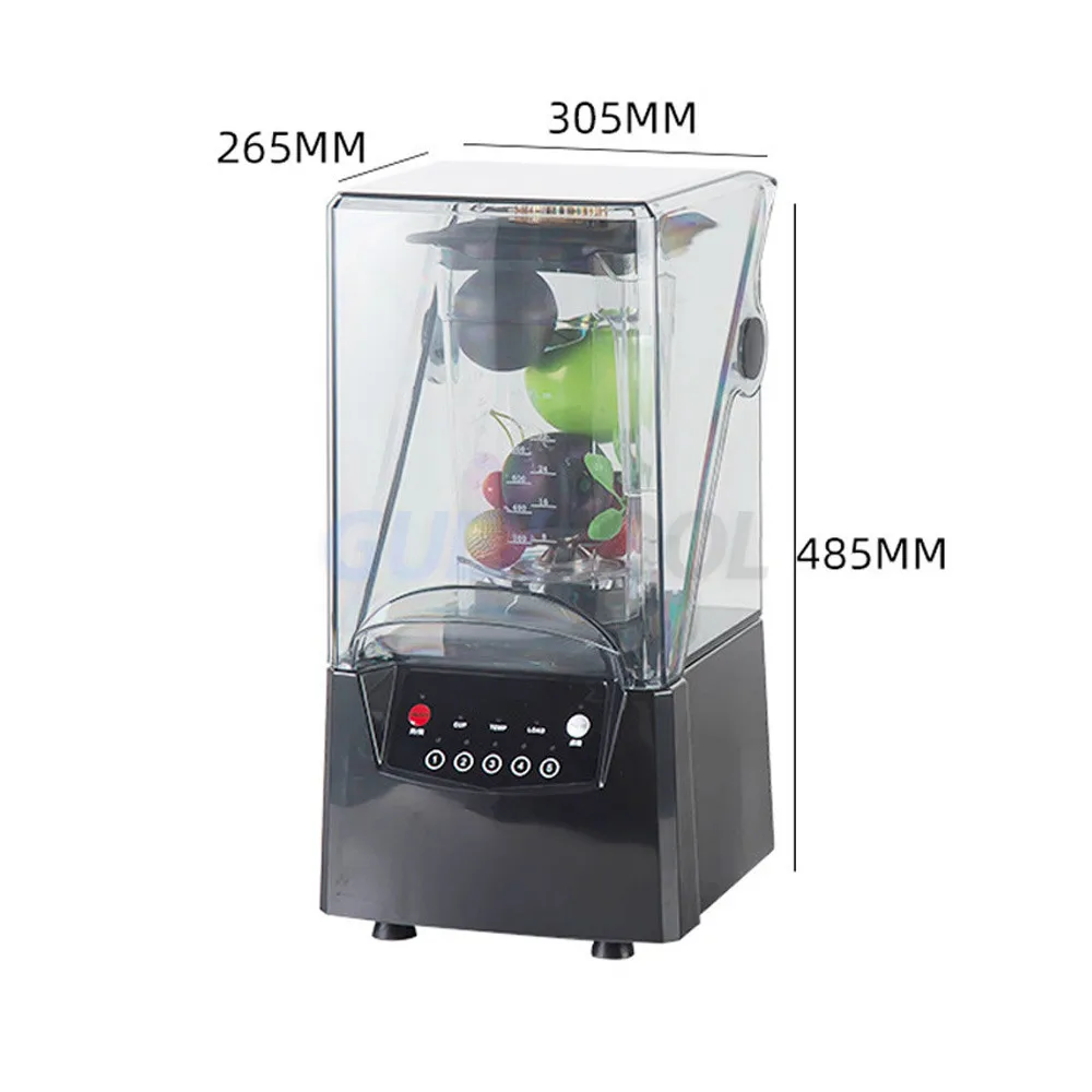 Commercial Blender Juicer Smoothie Machine With Cover Crushed Ice Soy Milk Machine Grains Electric Blender Juicer