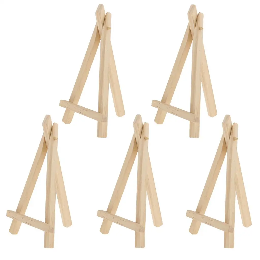 

5 шт., мини-деревянный мольберт, стенд для рисования, холст для карточек, 2 размера - M