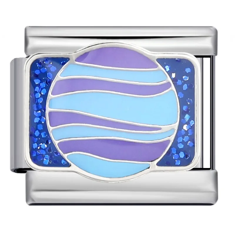 سوار وحدة الفضاء الإيطالية، سوار من الفولاذ المقاوم للصدأ الملحوم بنمط تنقيط الزيت DIY سوار شخصي مرن #2