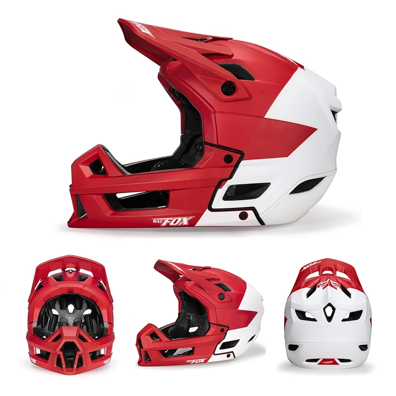 BATFOX Full Face Fahrradhelm Männer Frauen Downhill Off-Road Radfahren Motorrad Outdoor Sport Schutz Sicherheit MTB Fahrradhelme – Detail 14