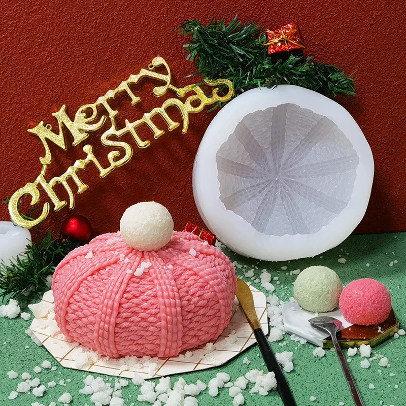 Christmas Hat Mousse Cake Silicone MoldDIYHat Aromatherapy Candle Fragrant Stone Chocolate Grinding Tool