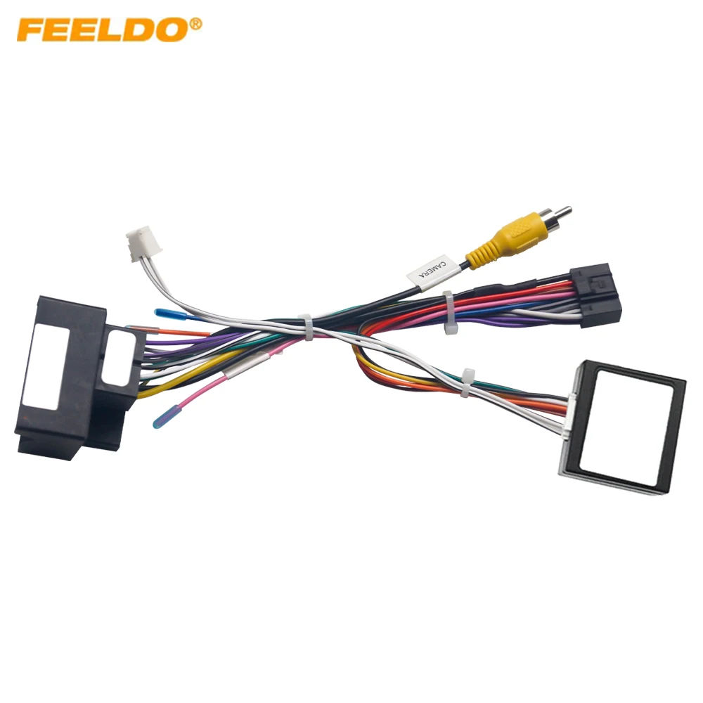 Car Media Player Navi Radio 16Pin Wire Harness Android Compatible For Volkswagen Golf 5/6 Polo Passat Jetta Tiguan Touran Skoda