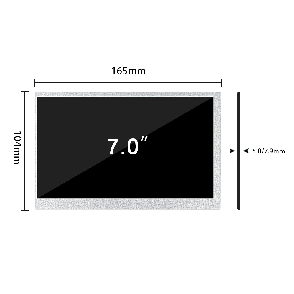 Ivo 7 Inch M070swp1 R5 Lcd-Scherm Tft Display Voor Industriële Ttl 50 Pins 350 Nits 800 × 480