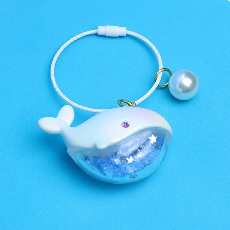 Whale Keychain Small Resin Blue Whale Keyring Pendant Colorful Animal Ornament For School Bag Cell Phone Cute Wallet Decoration