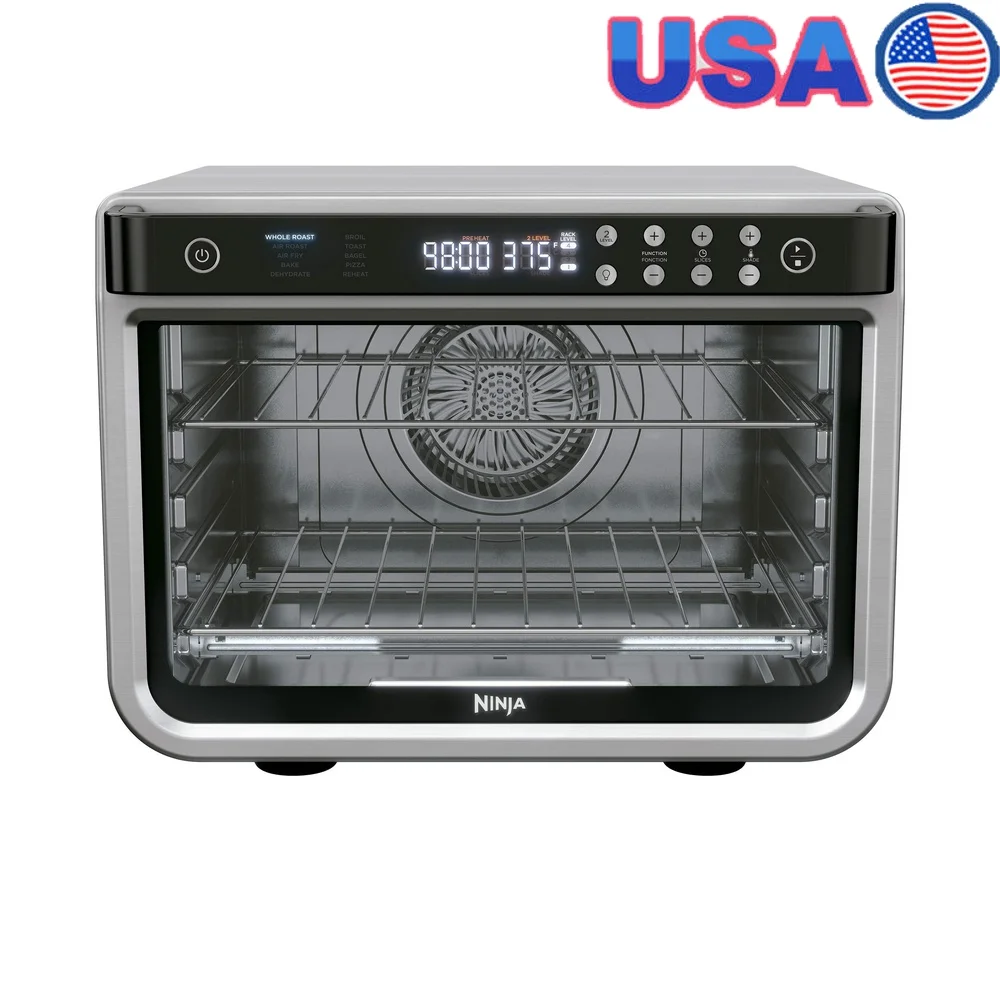 

8-в-1 XL Pro Air Fry Духовка Настольная конвекционная печь Конвекция с истинной объемной конвекцией 1800 Вт 2-уровневые аксессуары для приготовления пищи в комплекте