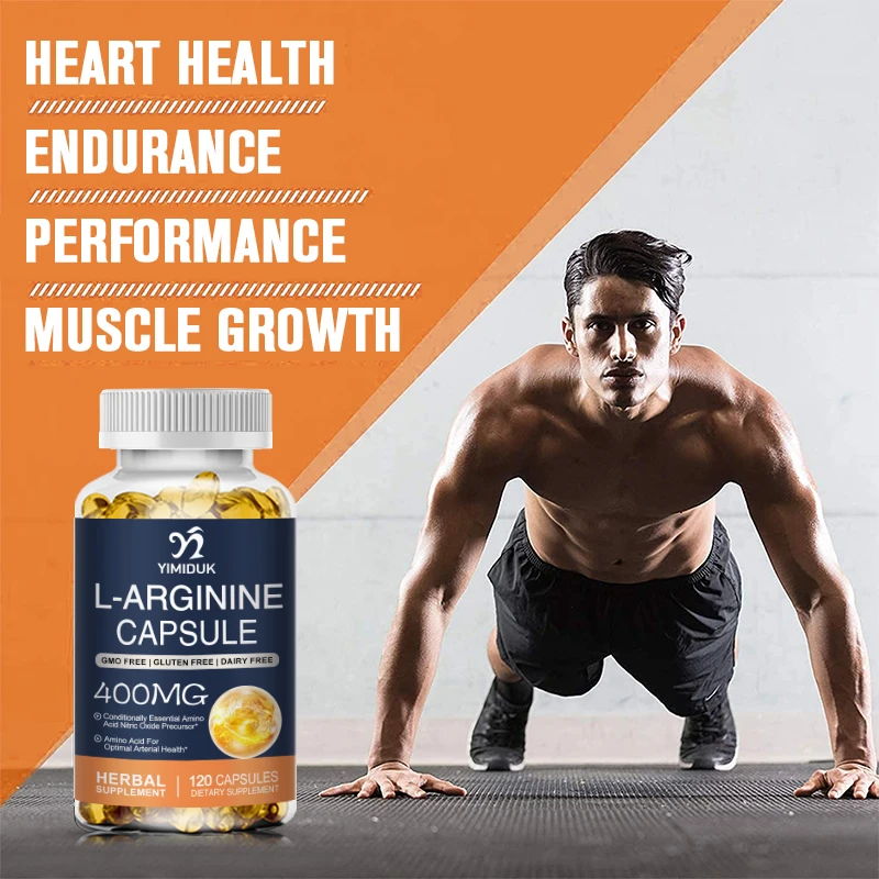 L-Arginin Capsules L Citrulline Supplement Nitric Oxide for Men, Endurance Performance Muscle Strength