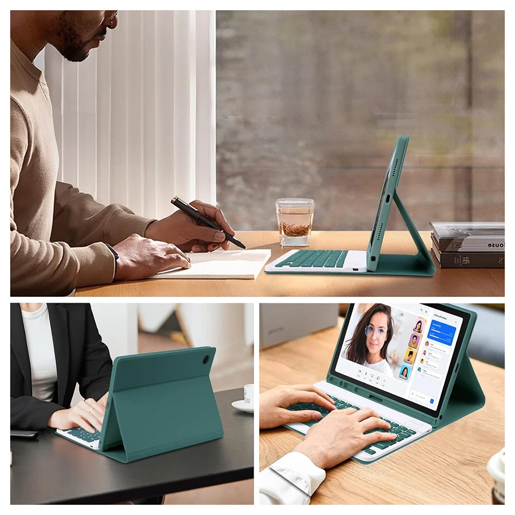 Para samsung galaxy tab a9 plus 11 Polegada caso com bluetooth-compatível teclado capa auto sono/wake capa inteligente com suporte de lápis