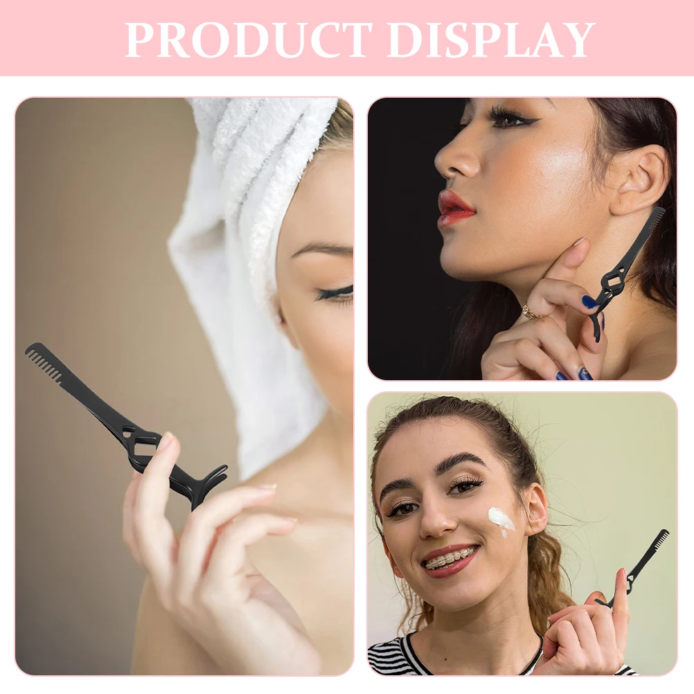 

2Pcs Eyelash Tweezers Stainless Steel Lash Clamp Portable Lightweight Lash Applicator Tools for Women Eyelash Clamp Tweezers