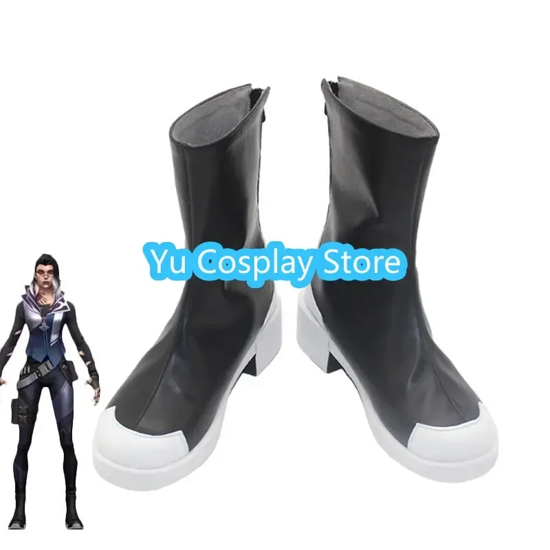

Yu-Cosplay Fade Cosplay Shoes Game Valorant Cosplay Prop PU Leather Shoes Halloween Carnival Boots Custom Made