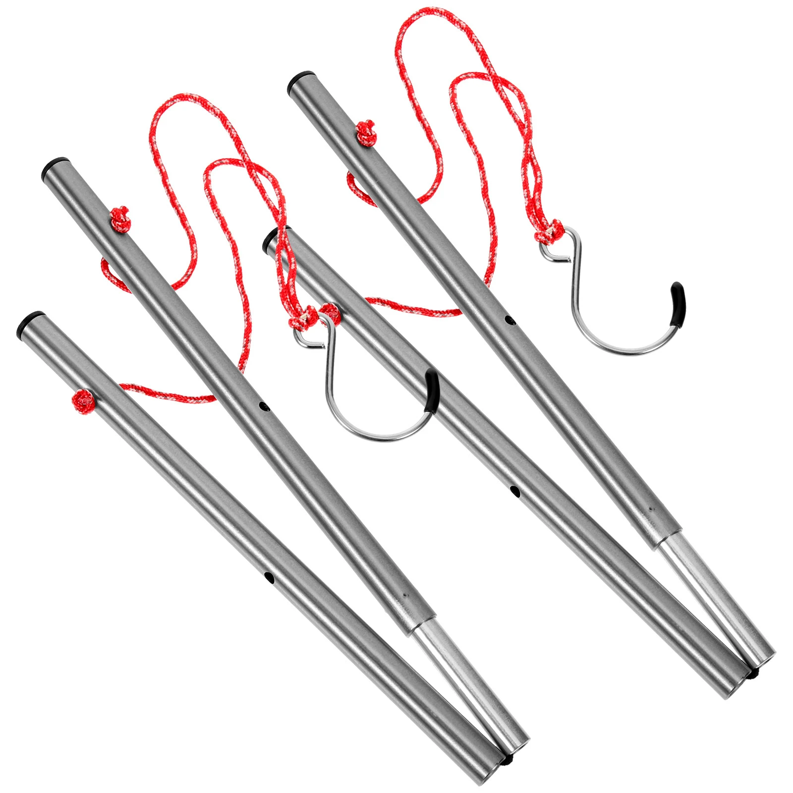 

2 pcs Foldable Aluminum Alloy Hangers Lightweight Portable Adjustable Width for Clothes Shoes Backpack Handbag Camping