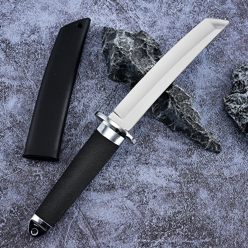 Camping outdoor straight knife, wilderness survival knife, integrated dragon bone knife, Sanmei Japanese style knife