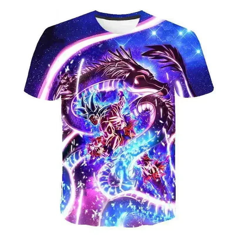 Camisetas con estampado de Dragon Ball Goku de Anime, camiseta de dibujos animados, camiseta transpirable de verano y camisetas cómodas, ropa para hombre, Tops