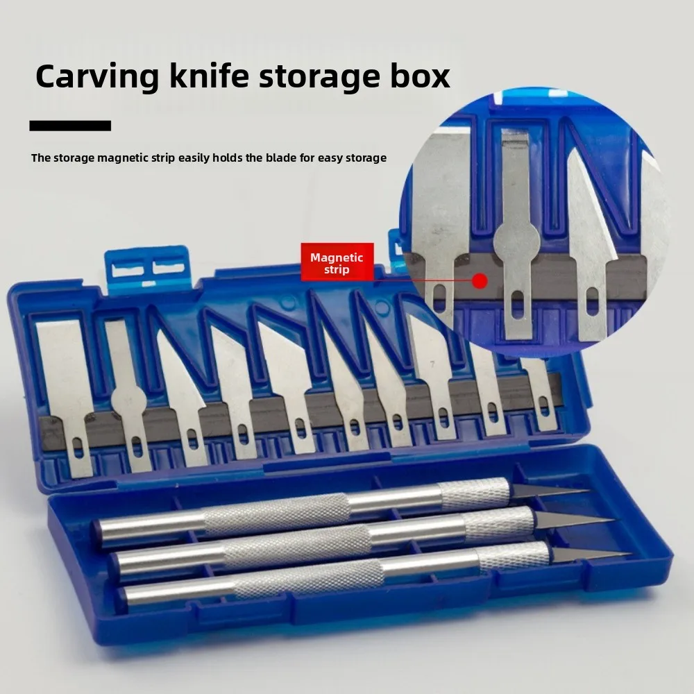 

Metal Carving Knife Pen Set Non-Slip Grip DIY Precision Tool Kit for Art Seal Cutting Paper Cuttings Manual Craft Repair