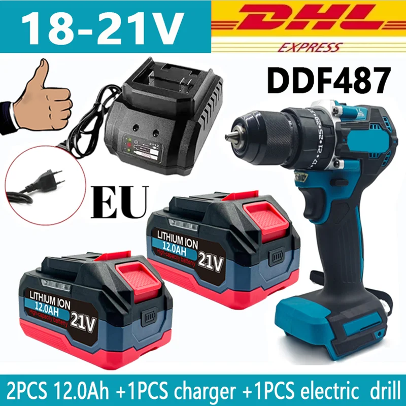 21V 6.0Ah 12.0Ah Voor Makita 18V Batterij Power Tools Li-Ion Vervanging LXT BL1850 BL1860 DDF487 voor 18V Schroevendraaier met BMS