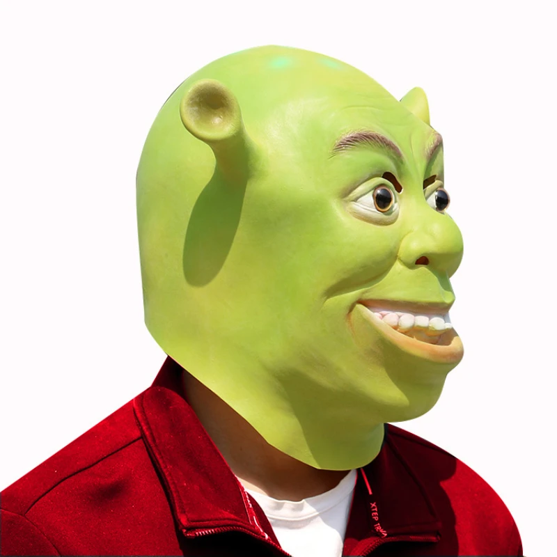 Halloween Latex Shrek Masker Maskerade Film Thema Grappig Masker Cosplay Rekwisieten Volwassen Kind Hoofddeksels