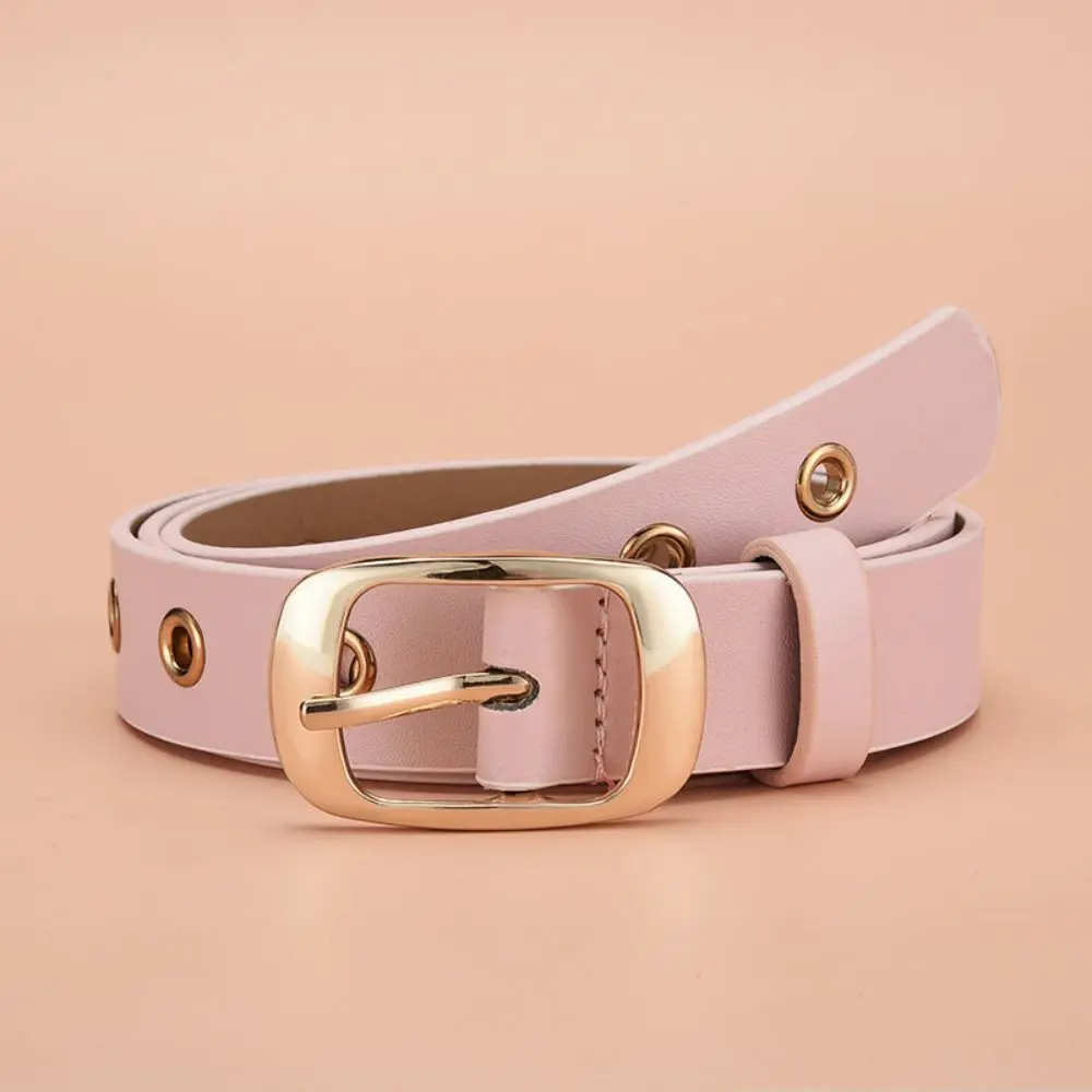 1pc Neue frauen Gürtel Mode Metall Öse Gürtel Kein Stanzen Hohl PU Leder Gürtel Gepaart mit Jeans Gürtel für Männer und Frauen – Detail 13