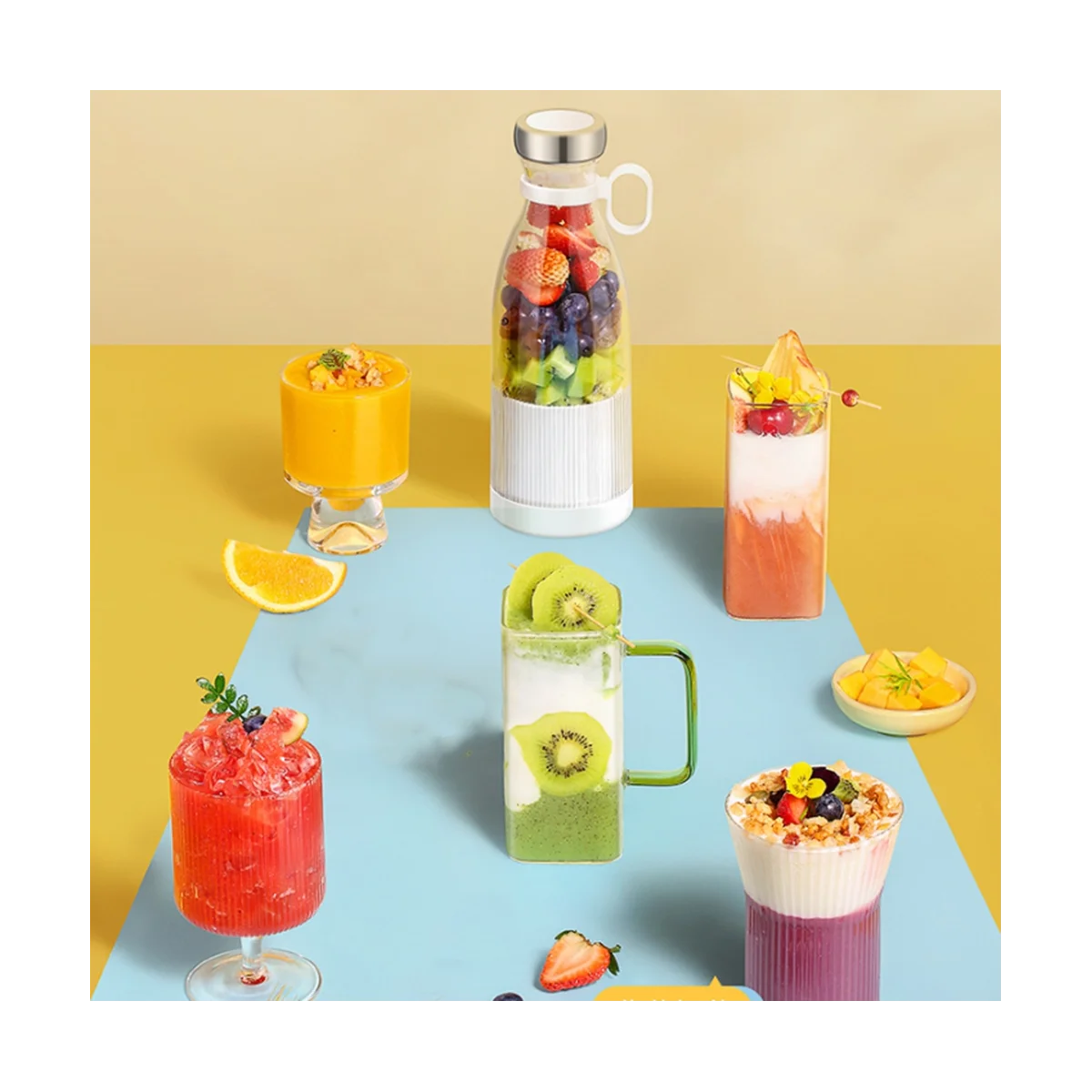 Elektrische tragbare Entsafter Mixer USB Mini Obst wiederauf ladbare Mixer Entsafter Obst Multifunktion säfte Hersteller 350ml-a