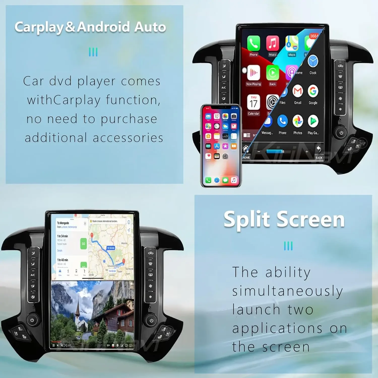 

14.4" inch Android 13 8+256G Screen Car DSP Player For Chevrolet Silverado GMC SIERRA 2014-2018 GPS Radio Stereo Head Unit