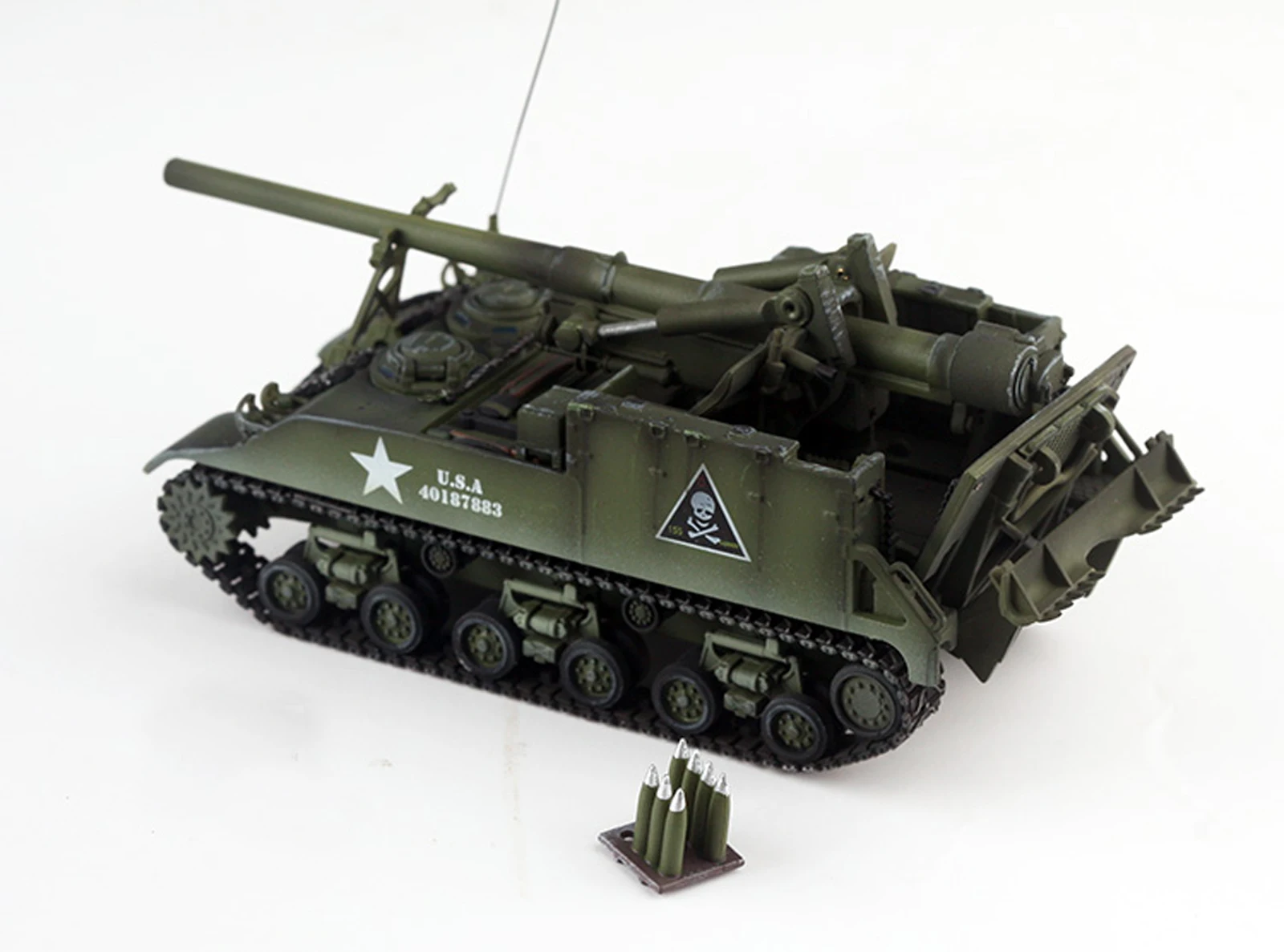 PMA 1/72 American Tom M40 Self-Propelled Gun Alloy Finished Model Skull Mark.Collection of military models gifts for big boys