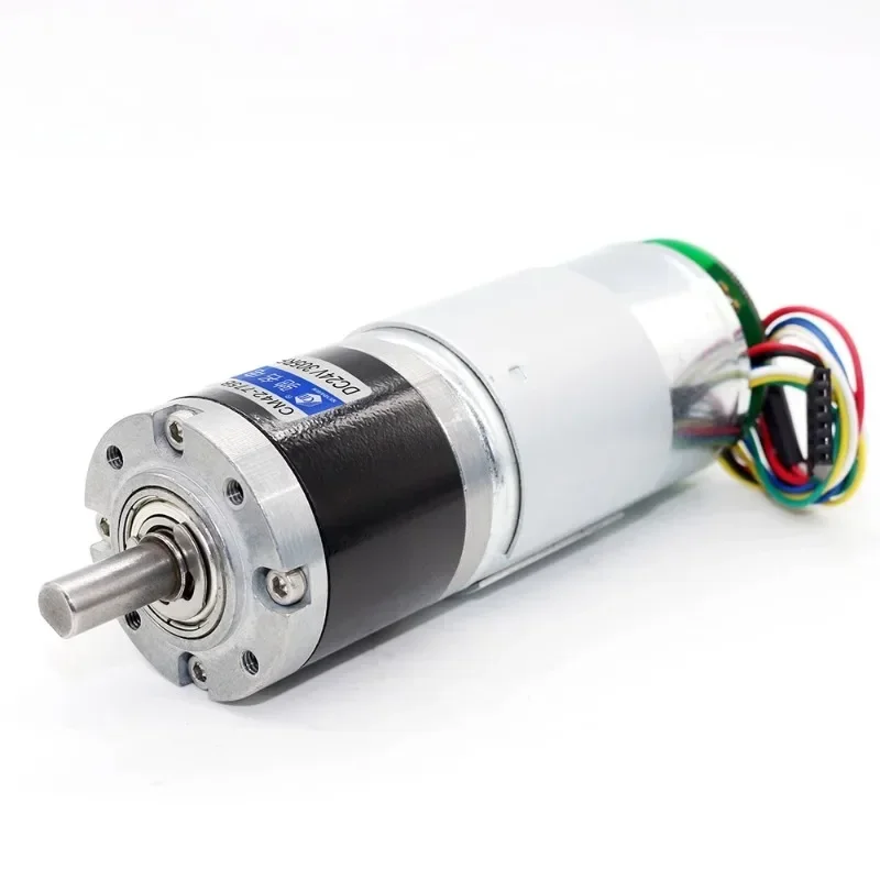 42 DC planetary gear motor Speed regulating motor 775 variable speed belt encoder large torque positive and negative rotation