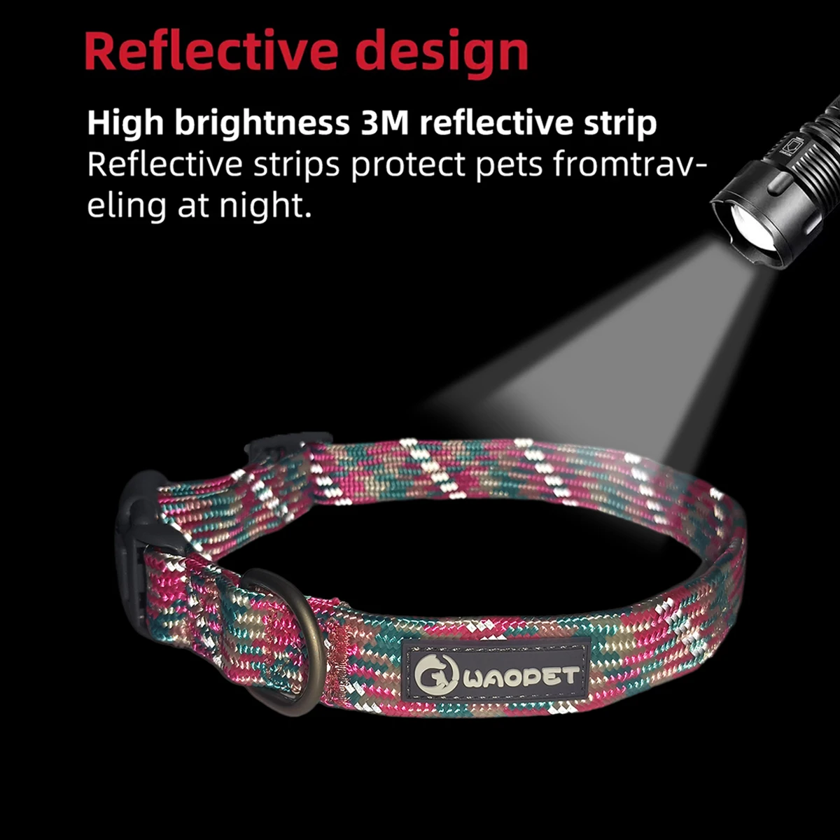 Leinen- und Halsband-Set für kleine, mittelgroße und große Hunde, Haustier, französische Bulldogge, Chihuahua, Mops, Outdoor-Walking, Leinenhalsband, Leinenzubehör – Detail 8