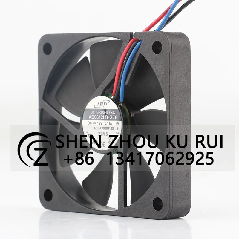 ADDA AD0612LB-G76/G73/ AD0612MS-GA0 DC12V 0.11A 6CM 6010 Monitors the closed circuit silent fan 60 x 60 x 10MM