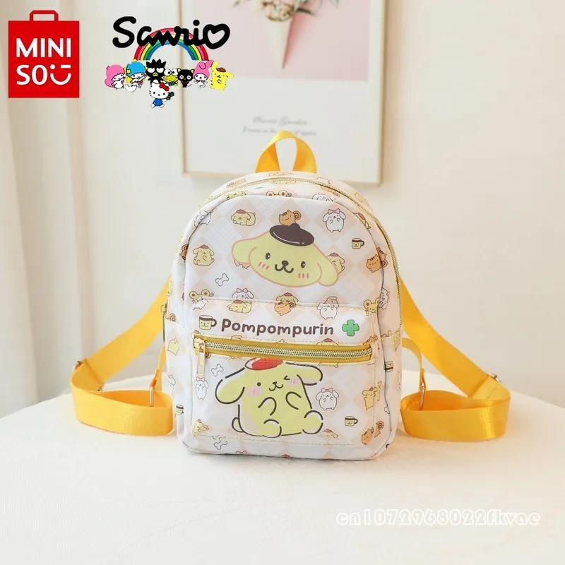 Miniso Sanrio mochila para meninas, mochila dos desenhos animados das mulheres, mochila fofa infantil pequena fresca, elegante, de alta qualidade, nova