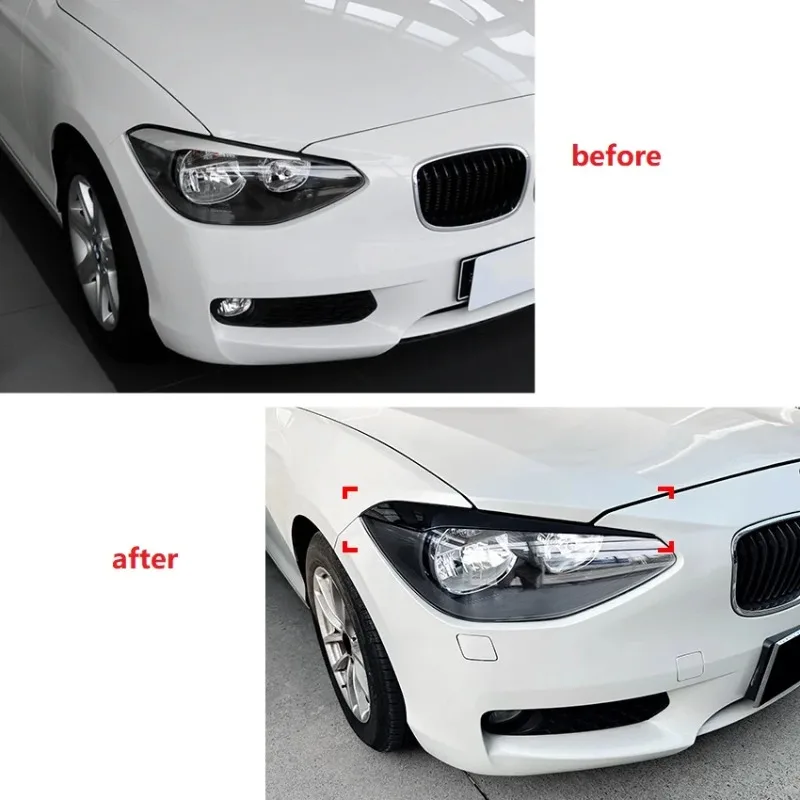 

Накладки на фары (реснички) глянцевые черные для BMW 1 серии F20 F21 2011-2014, аксессуары