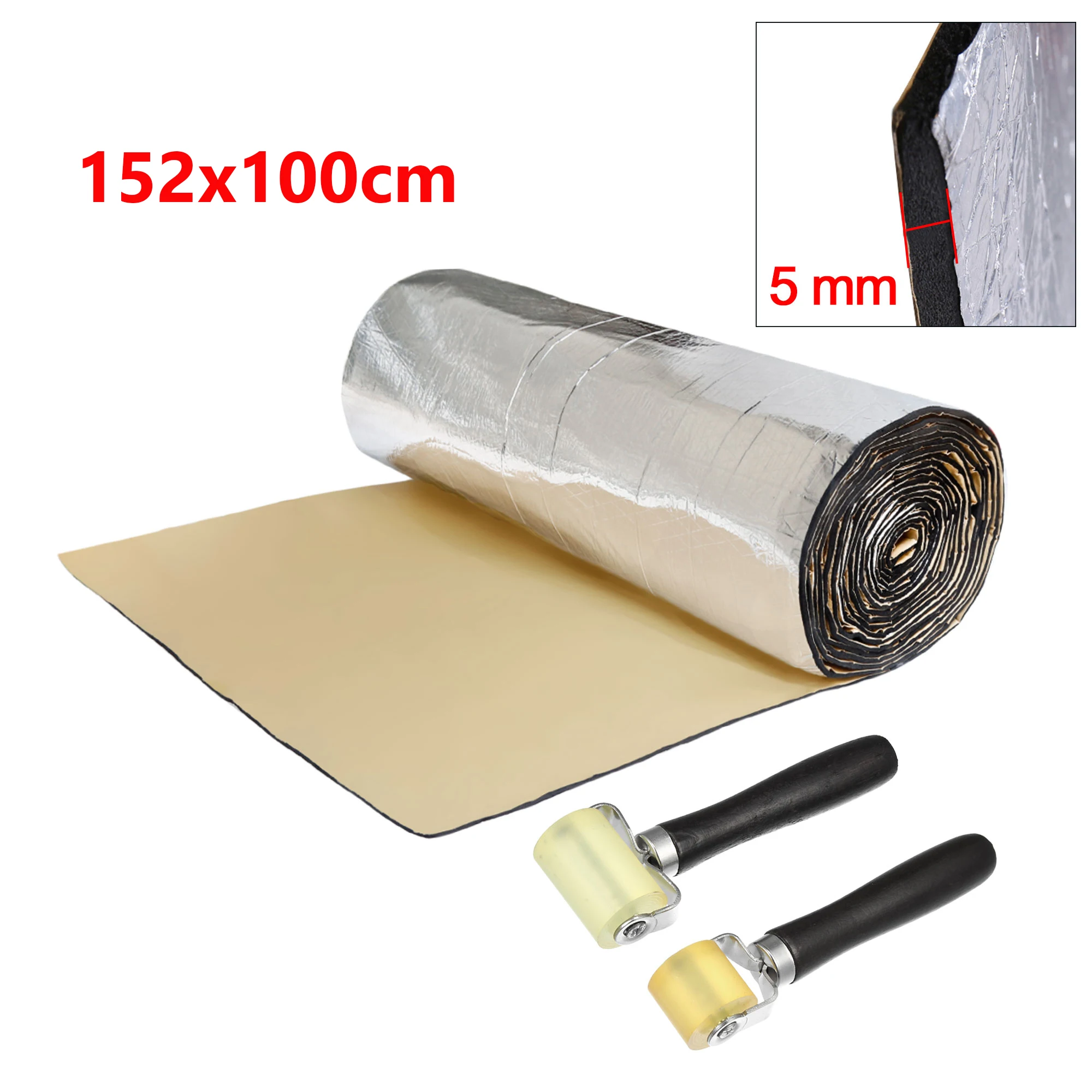 Uxcell Auto Schall-und Wärme isolation matte 5mm 6mm 10mm Aluminiums chaum Tür haube Motor Wärme isolierung Universal Autozubehör