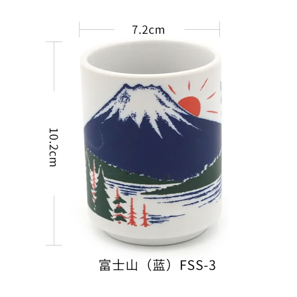 Japanese Impression Ceramic Mugs Creative 300ml Tea Wine Sushi Cup Restaurant Furnishing Articles Travel Gift for Friend