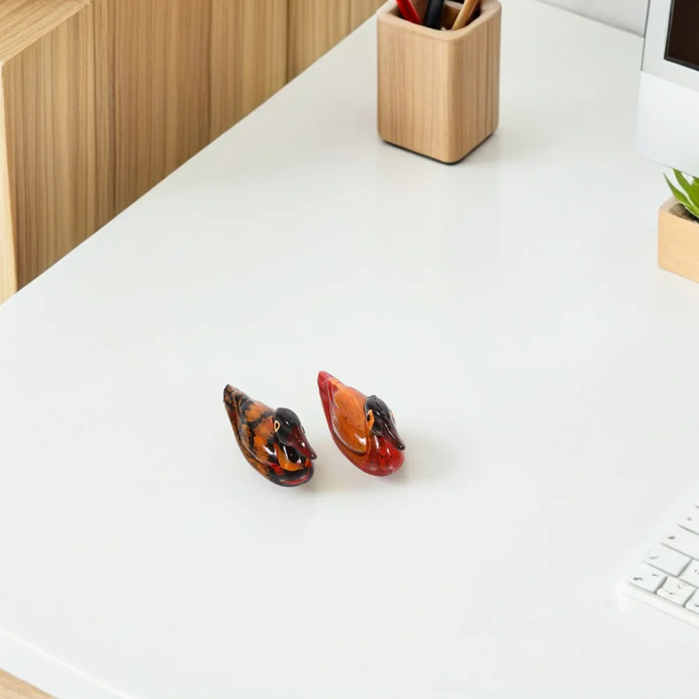 

8Pairs Duck Feng Shui Resin Statues Decorative Mini Hand Carved Couples Ducks Home Wedding Ornament Mini Duck Statues