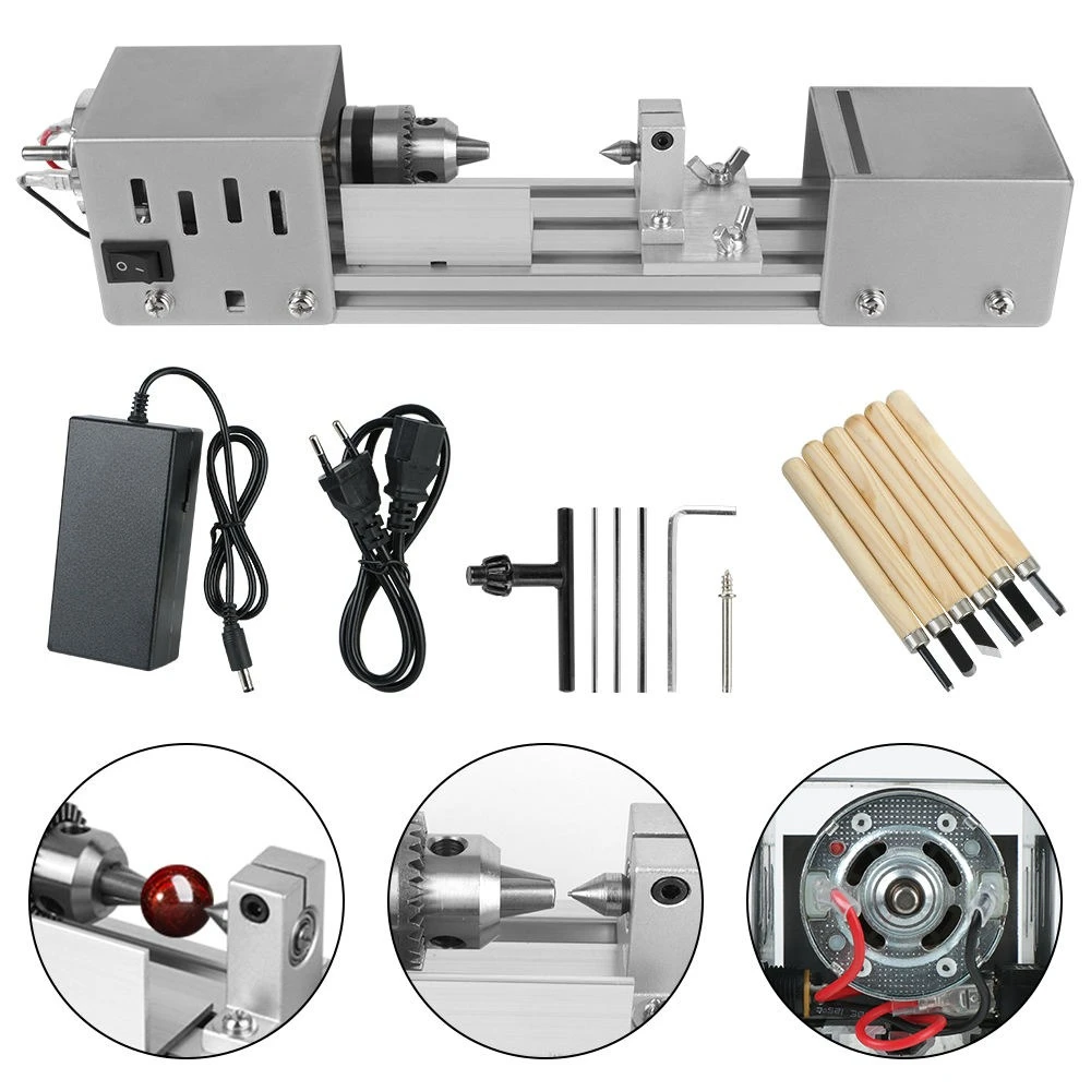

Mini Industrial Woodworking Diy Tools Lathe Round Bead Machine 110V-220V Electric Polishing and Cutting Bead Lathe