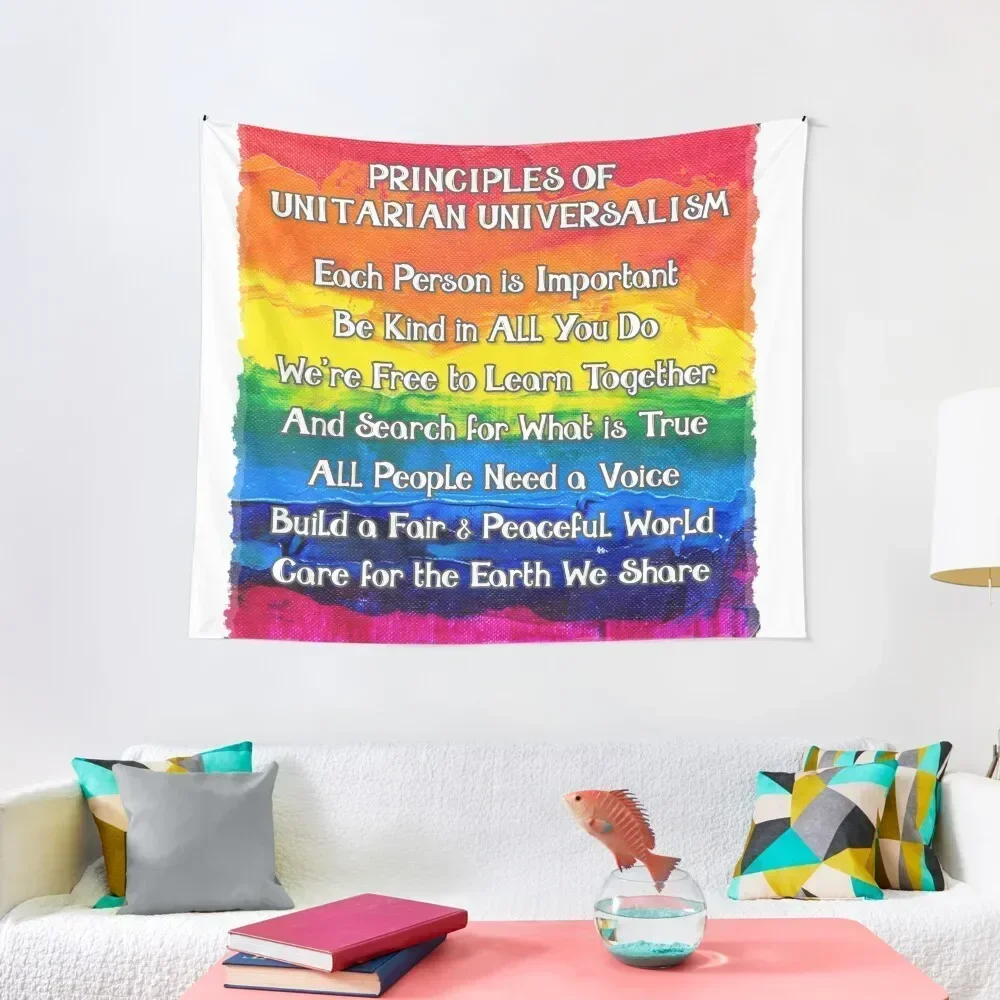

UU 7 Principles of Unitarian Universalism Tapestry Mushroom Home Decor Accessories Outdoor Decoration Tapestry