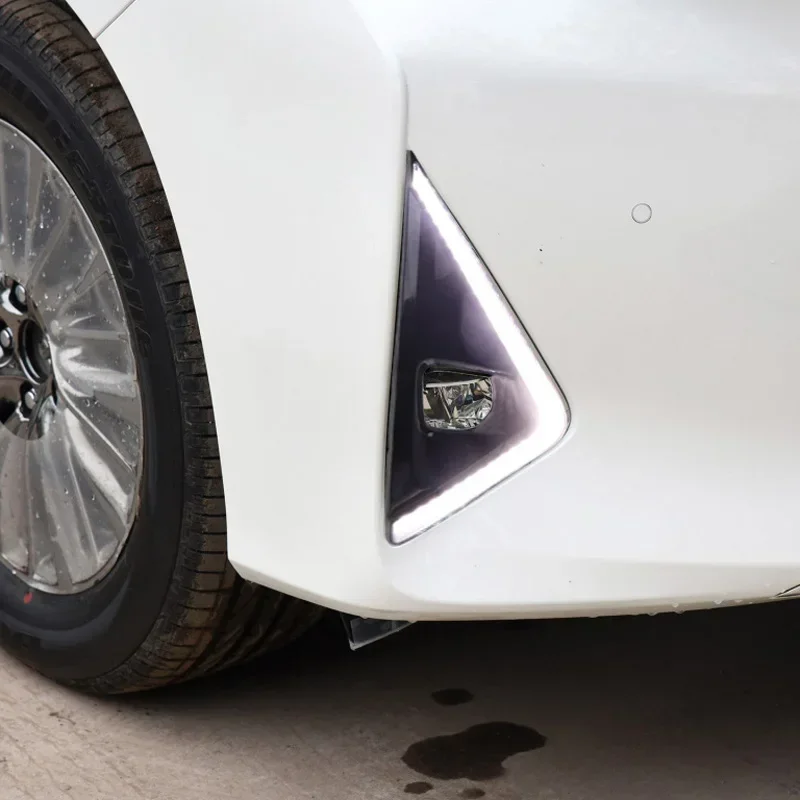 

Auto Daylights LED DRL For Toyota Alphard 2018 2019 Turning Yellow Signal Fog Lamps Daytime Running Headlights