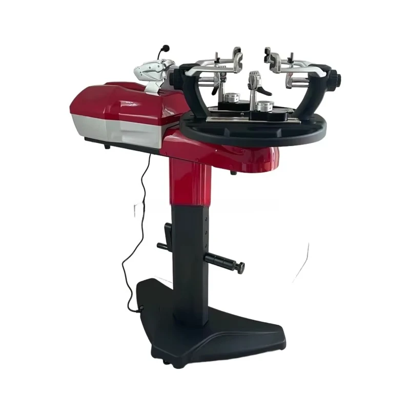 Automatic badminton racket and tennis racket height adjustable anti-lock threading machine