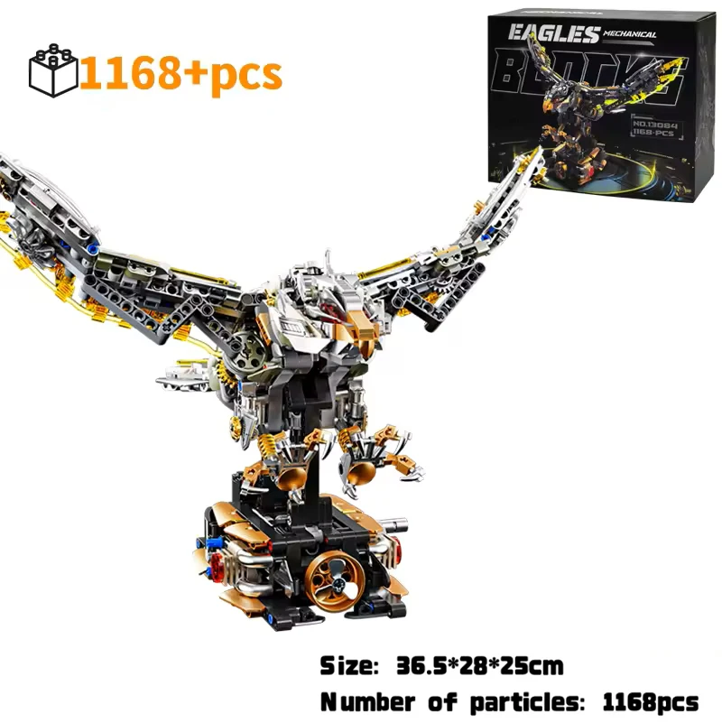 

1168PCS Creative MOC Technical Mechanical Eagle Building Blocks Model Children's Semi-mechanical Science DIY Toys for Kid Gifts