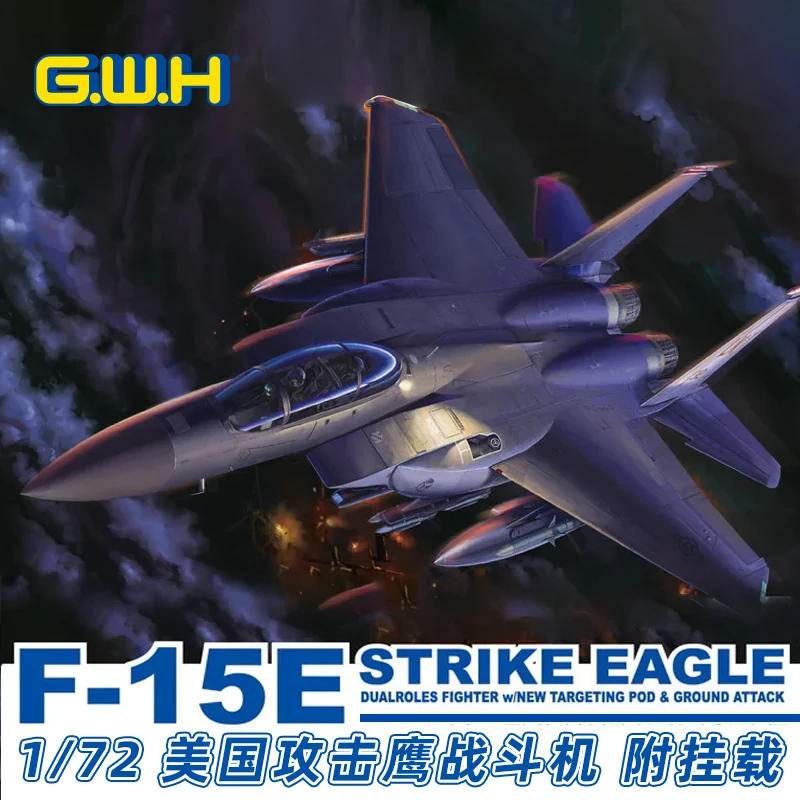 

Great Wall Hobby L7209 1/72 F-15E Strike Eagle Dualroles Fighter с новым нацеливающим капсулом и набором масштабных моделей на землю