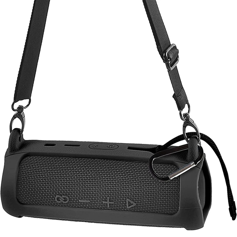 Sac de rangement audio pour JBL Flip 6, housse avec sangle initiée, mousqueton, sac de transport de protection, étui de voyage, 2 pièces